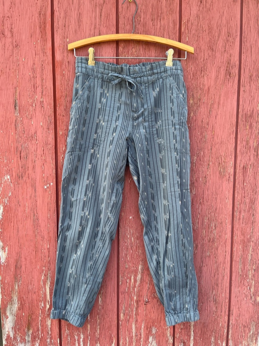 PrAna Organic Cotton Print Jogger Pants with Drawstring